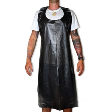 delantal desechable negro pack 100 uds